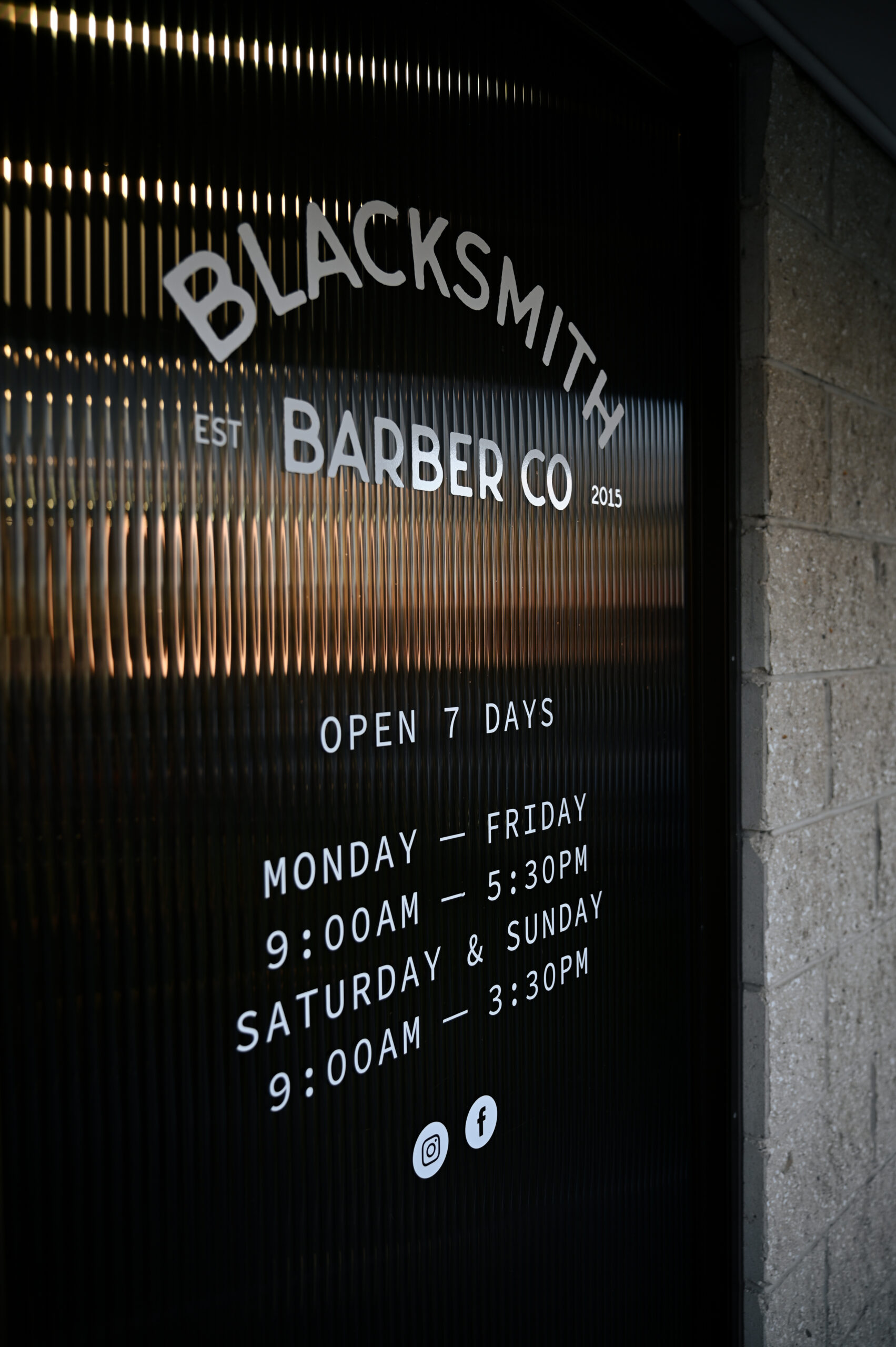 Blacksmith signage at the entrance